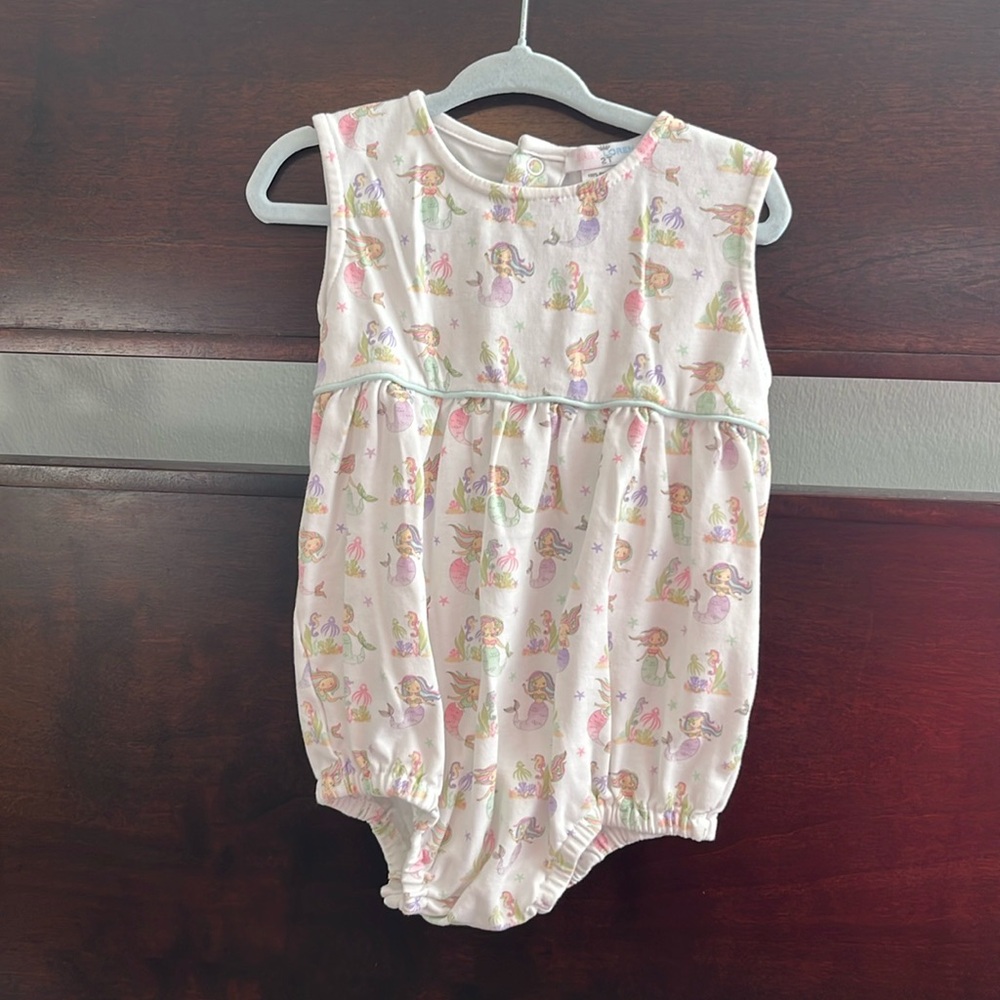 Baby Loren Mermaids Pima Cotton Girl Bubble 
2T